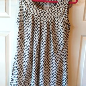 CAbi Cleo Geometric Print Tunic Top Medium